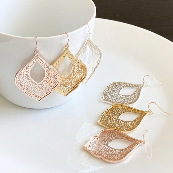 NEW Morocco Filigree Earrings (silver) - Picture 5 of 6